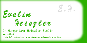 evelin heiszler business card